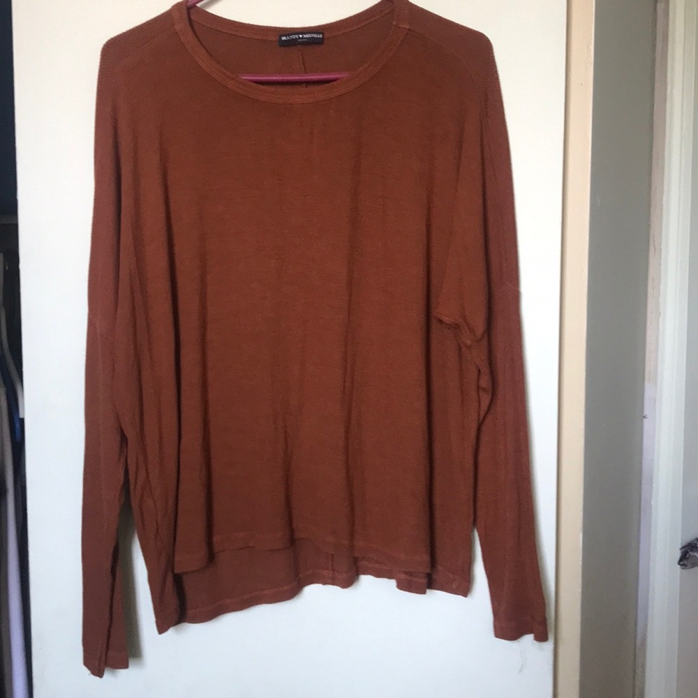 Bronze orange Brandy Melville long sleeve shirt